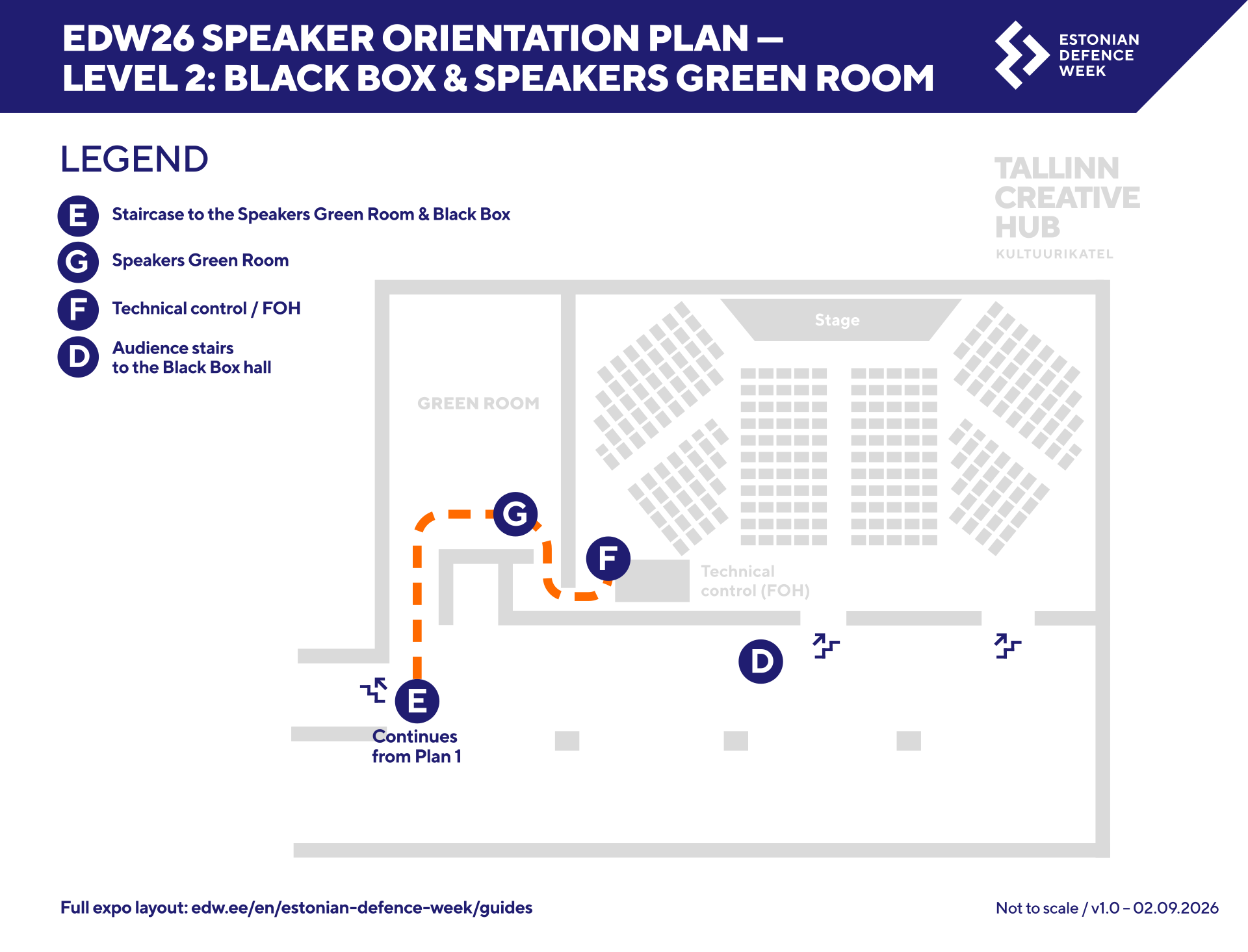 Plan 2: Level 2, Black Box and speakers' green room